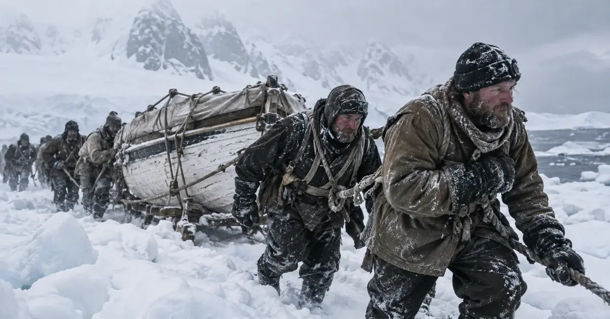 Statek Endurance uwięziony w antarktycznych lodach